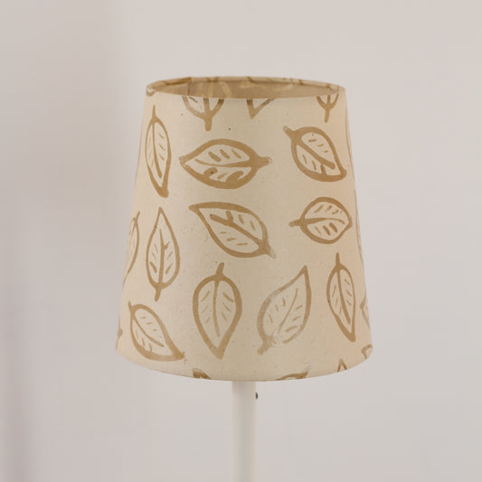 Conical Lamp Shade ~ 15cm(top) x 20cm(bottom) x 20cm(height) ~ P28 ~ Batik Leaf on Natural