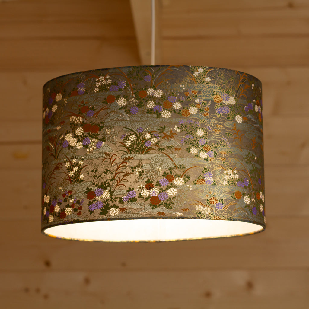 Oval Lamp Shade - W08 ~ Lily Pond, 30cm(w) x 20cm(h) x 22cm(d)