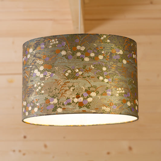 Oval Lamp Shade - W08 ~ Lily Pond, 30cm(w) x 20cm(h) x 22cm(d)