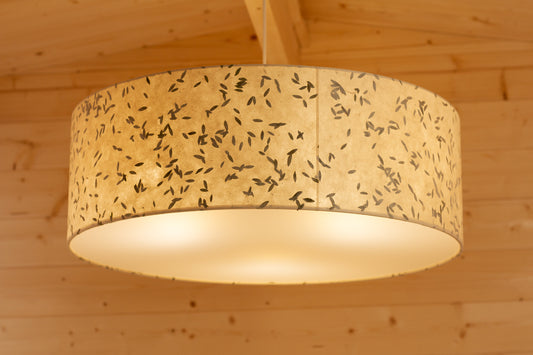 Drum Lamp Shade - P95 - Little Leaves, 60cm(d) x 20cm(h)