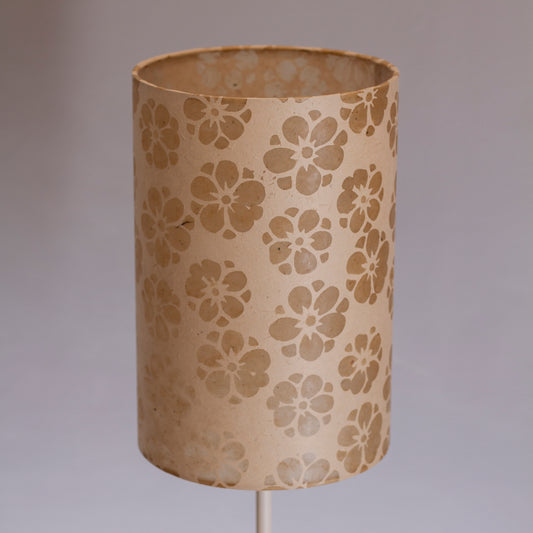 Drum Lamp Shade - P75 - Batik Star Flower Natural, 20cm(d) x 30cm(h)