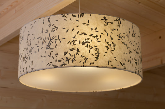 Drum Lamp Shade - P95 - Little Leaves, 50cm(d) x 20cm(h)