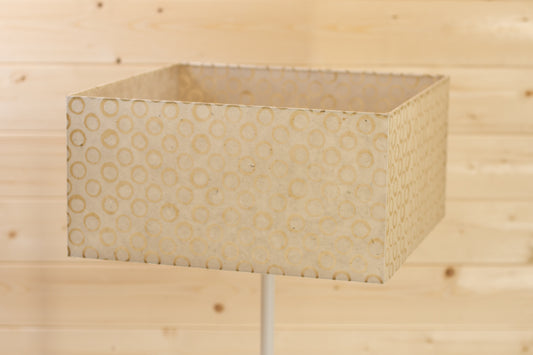 Square Lamp Shade - P74 - Batik Natural Circles, 40cm(w) x 20cm(h) x 40cm(d)