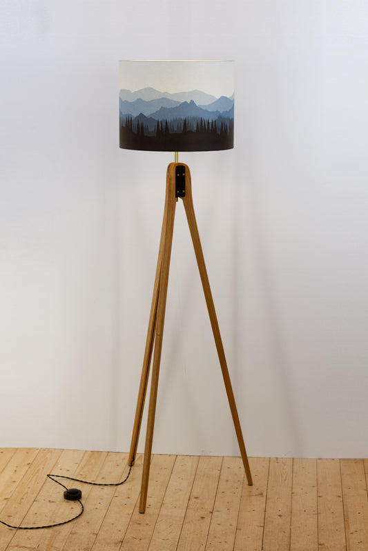 Landscape #4 Oak Tripod - Blue