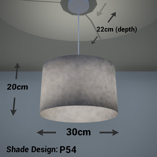 Oval Lamp Shade - P54 - Natural Lokta, 30cm(w) x 20cm(h) x 22cm(d)