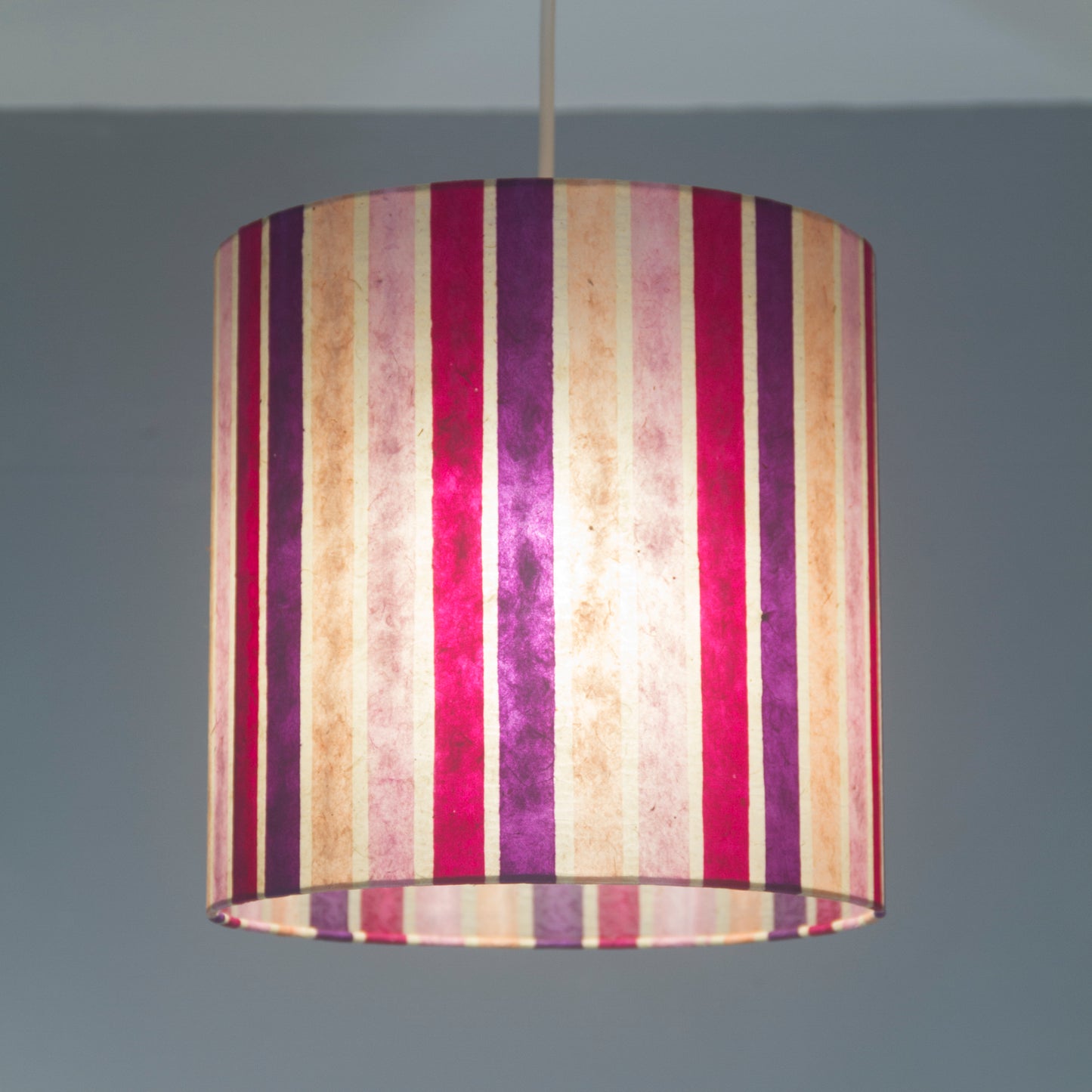3 Tier Lamp Shade - P04 - Batik Stripes Pink, 50cm x 20cm, 40cm x 17.5cm & 30cm x 15cm