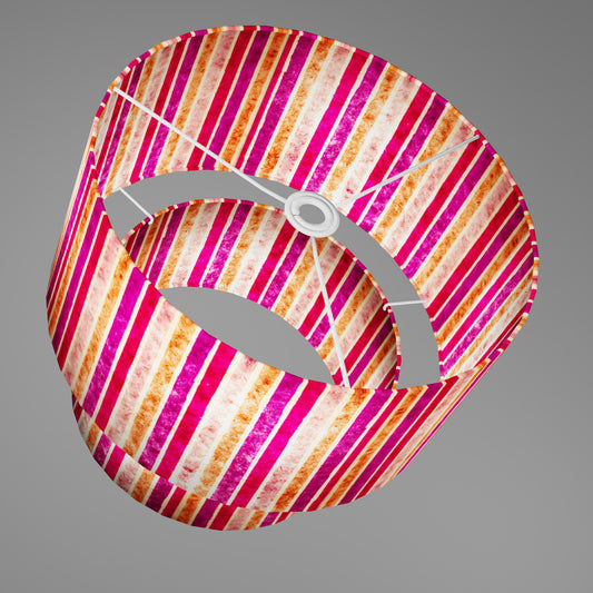 2 Tier Lamp Shade - P04 - Batik Stripes Pink, 40cm x 20cm & 30cm x 15cm