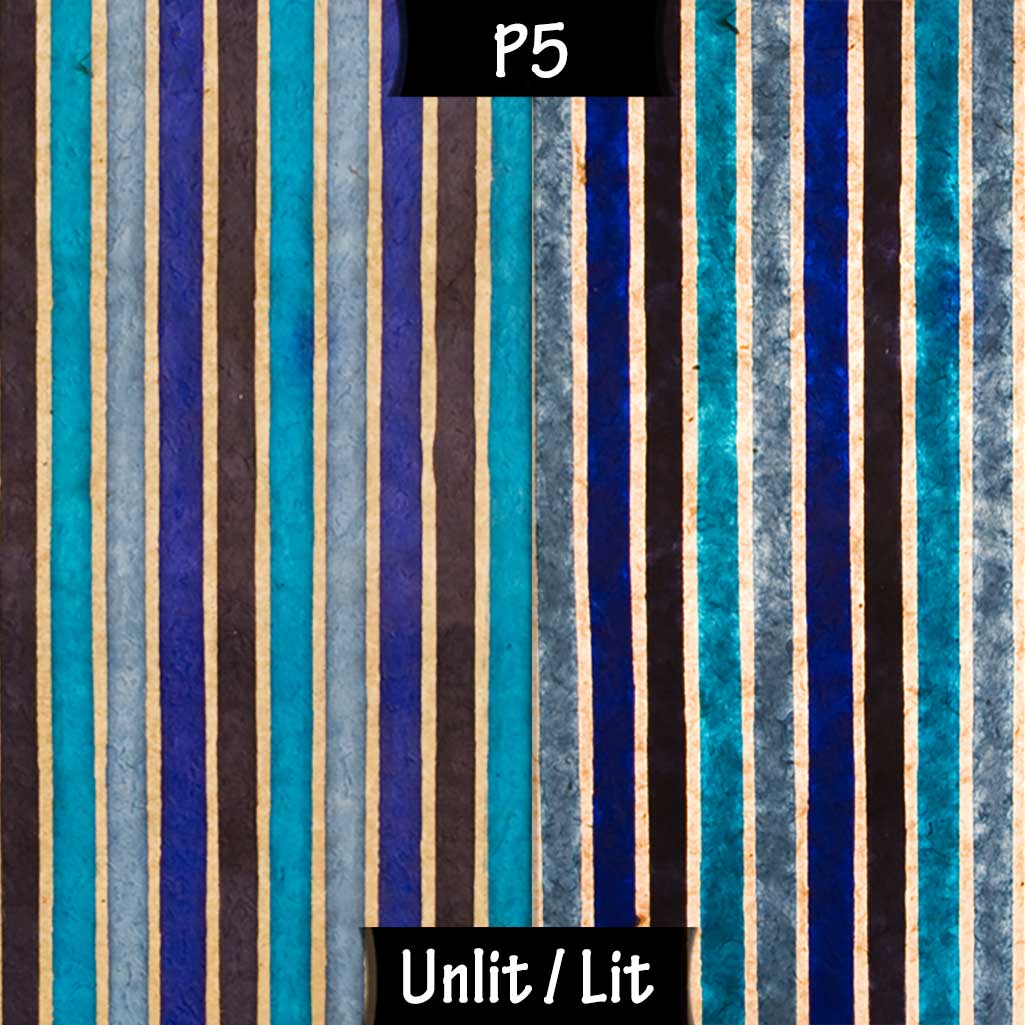 Free Standing Table Lamp Large - P05 ~ Batik Stripes Blue
