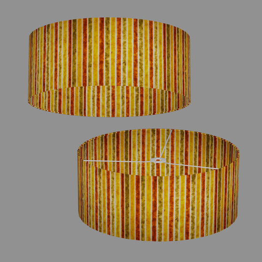Drum Lamp Shade - P06 - Batik Stripes Autumn, 50cm(d) x 20cm(h)