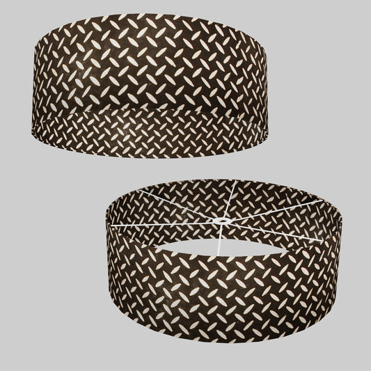 Drum Lamp Shade - P11 - Batik Tread Plate Black, 60cm(d) x 20cm(h)