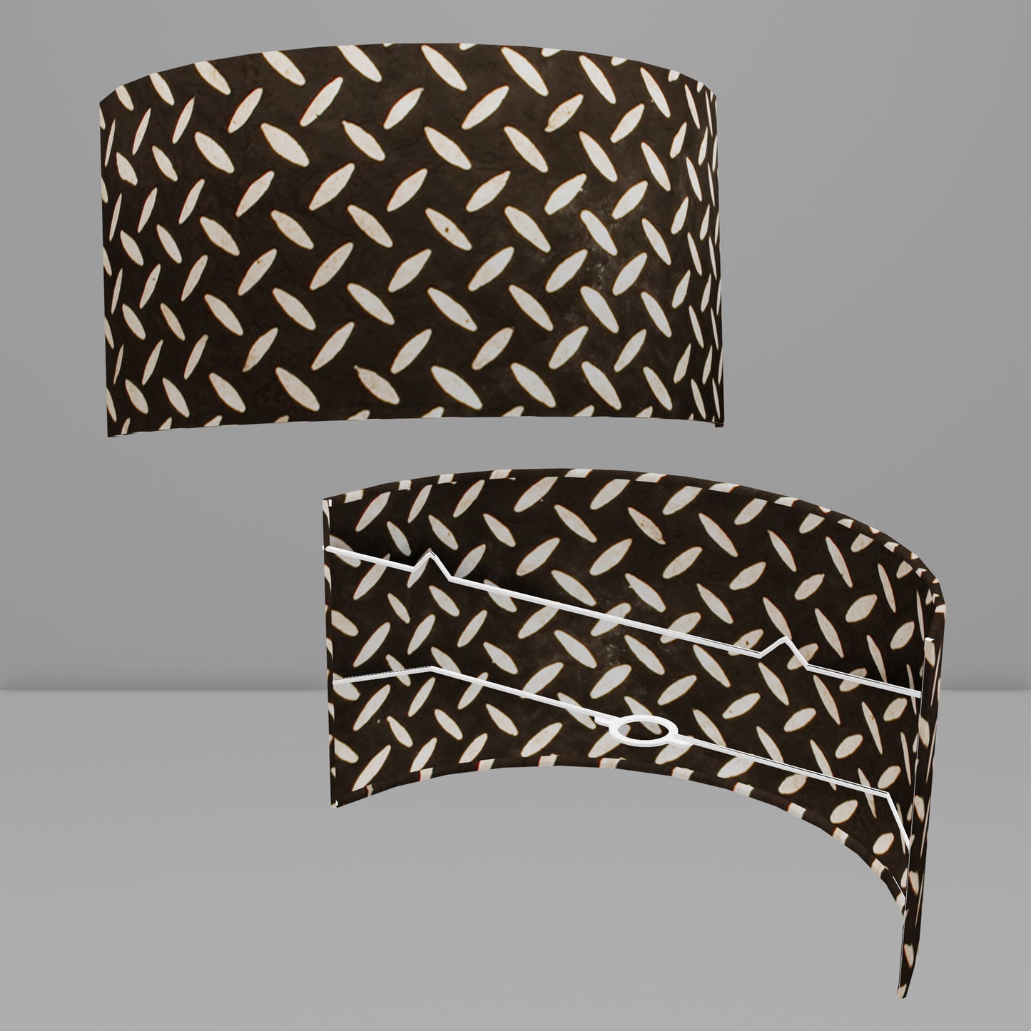 Wall Light - P11 - Batik Tread Plate Black, 36cm(wide) x 20cm(h)