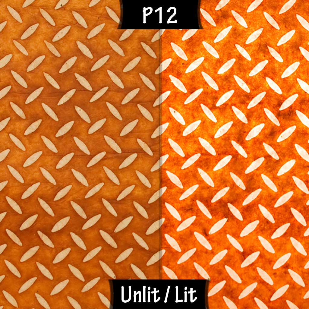 3 Panel Floor Lamp - P12 - Batik Tread Plate Brown, 20cm(d) x 1.4m(h)