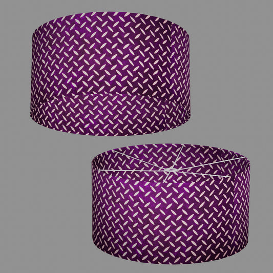 Drum Lamp Shade - P13 - Batik Tread Plate Purple, 60cm(d) x 30cm(h)