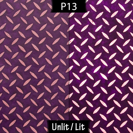 Drum Lamp Shade - P13 - Batik Tread Plate Purple, 20cm(d) x 20cm(h)