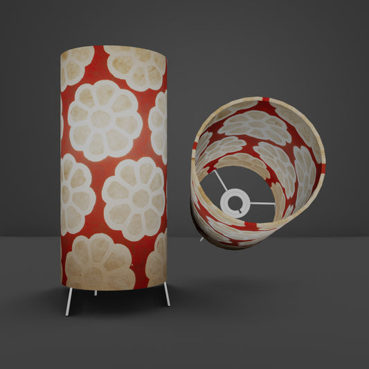 Free Standing Table Lamp Small - P18 ~ Batik Big Flower on Red