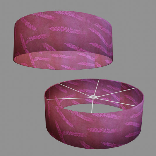 Drum Lamp Shade - P25 - Resistance Dyed Pink Fern, 60cm(d) x 20cm(h)