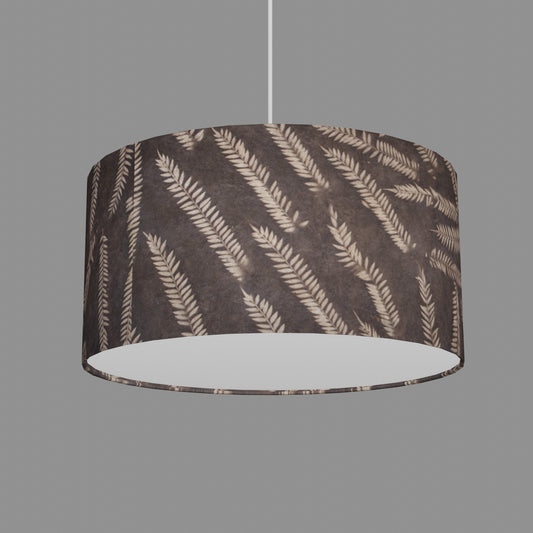 Drum Lamp Shade - P26 - Resistance Dyed Brown Fern, 40cm(d) x 20cm(h)