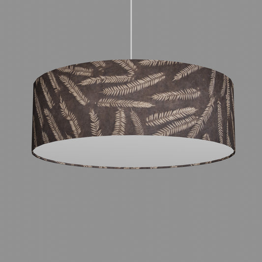 Drum Lamp Shade - P26 - Resistance Dyed Brown Fern, 60cm(d) x 20cm(h)