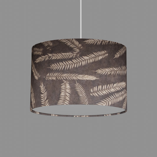 Oval Lamp Shade - P26 - Resistance Dyed Brown Fern, 30cm(w) x 20cm(h) x 22cm(d)