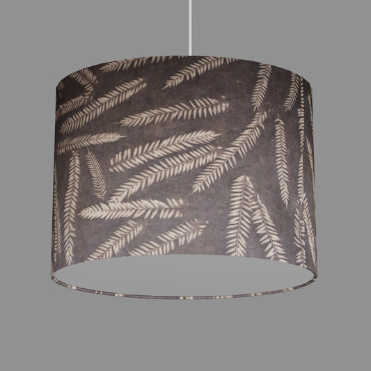 Oval Lamp Shade - P26 - Resistance Dyed Brown Fern, 40cm(w) x 30cm(h) x 30cm(d)