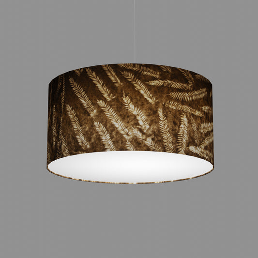 Drum Lamp Shade - P26 - Resistance Dyed Brown Fern, 50cm(d) x 25cm(h)