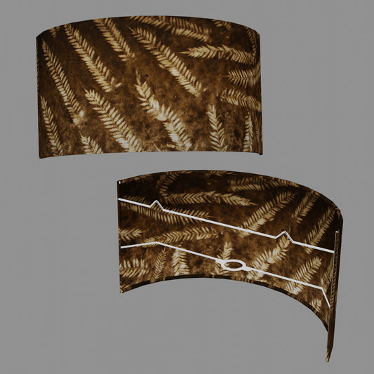 Wall Light - P26 - Resistance Dyed Brown Fern, 36cm(wide) x 20cm(h)