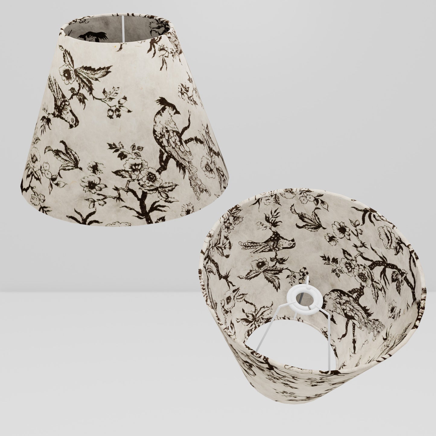 Conical Lamp Shade P41 - Oriental Birds, 15cm(top) x 30cm(bottom) x 22cm(height)