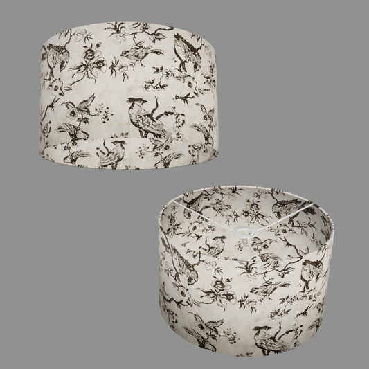 Drum Lamp Shade - P41 - Oriental Birds, 35cm(d) x 20cm(h)