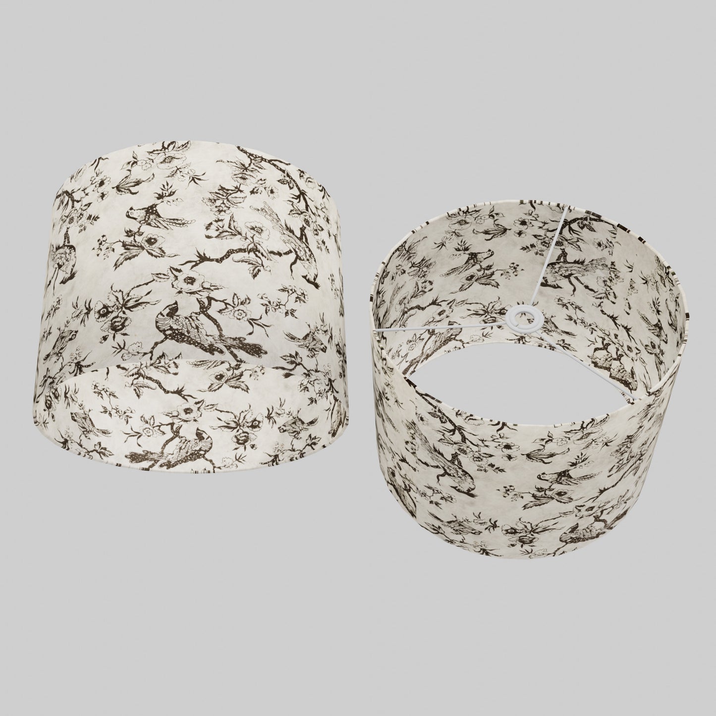 Drum Lamp Shade - P41 - Oriental Birds, 40cm(d) x 30cm(h)