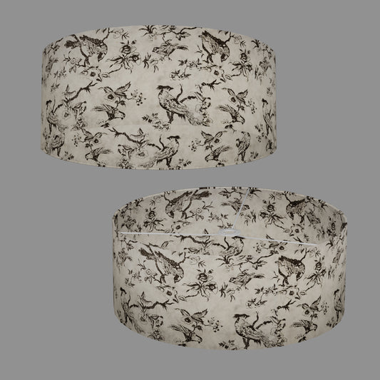 Drum Lamp Shade - P41 - Oriental Birds, 50cm(d) x 20cm(h)