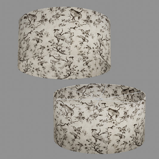 Drum Lamp Shade - P41 - Oriental Birds, 60cm(d) x 30cm(h)