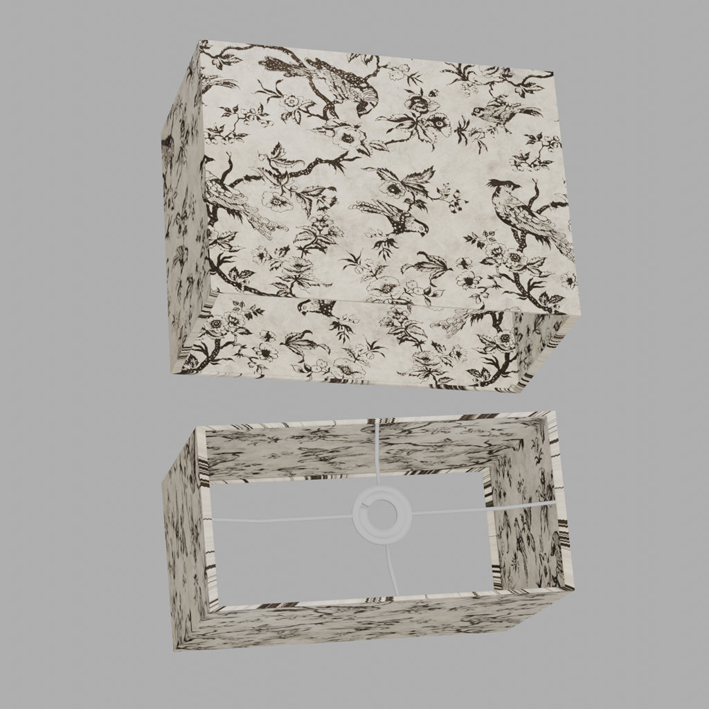 Rectangle Lamp Shade - P41 - Oriental Birds, 40cm(w) x 30cm(h) x 20cm(d)