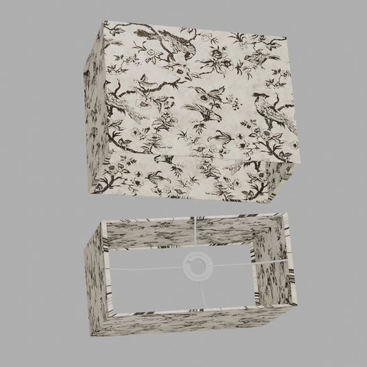 Rectangle Lamp Shade - P41 - Oriental Birds, 40cm(w) x 30cm(h) x 20cm(d)