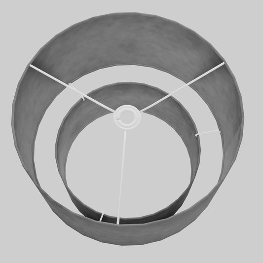 2 Tier Lamp Shade - P53 - Pewter Grey, 40cm x 20cm & 30cm x 15cm