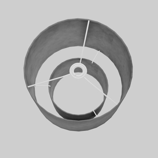 2 Tier Lamp Shade - P53 - Pewter Grey, 30cm x 20cm & 20cm x 15cm