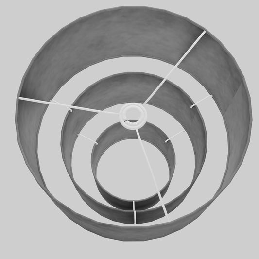 3 Tier Lamp Shade - P53 - Pewter Grey, 40cm x 20cm, 30cm x 17.5cm & 20cm x 15cm