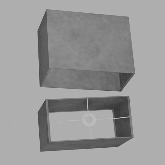 Rectangle Lamp Shade - P53 - Pewter Grey, 40cm(w) x 30cm(h) x 20cm(d)
