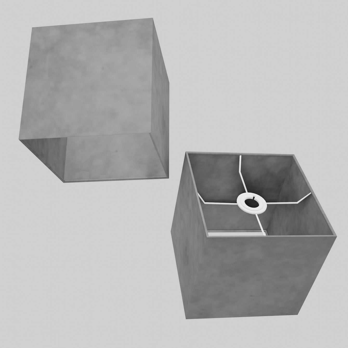 Square Lamp Shade - P53 - Pewter Grey, 20cm(w) x 20cm(h) x 20cm(d)