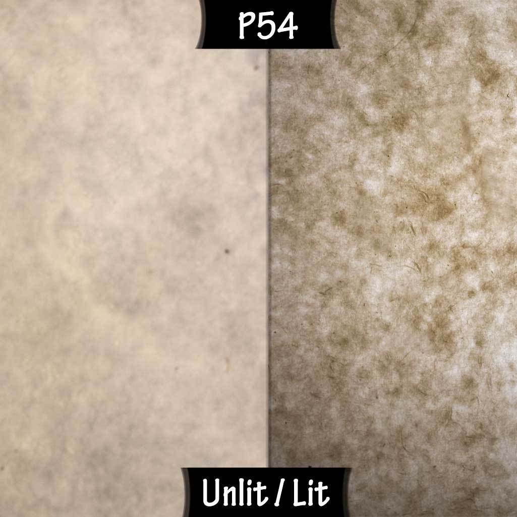 Oval Lamp Shade - P54 - Natural Lokta, 30cm(w) x 30cm(h) x 22cm(d)