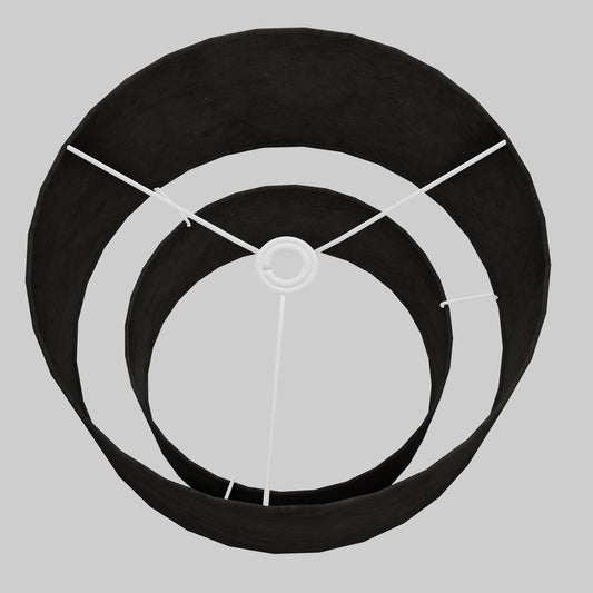 2 Tier Lamp Shade - P55 - Black Lokta, 40cm x 20cm & 30cm x 15cm