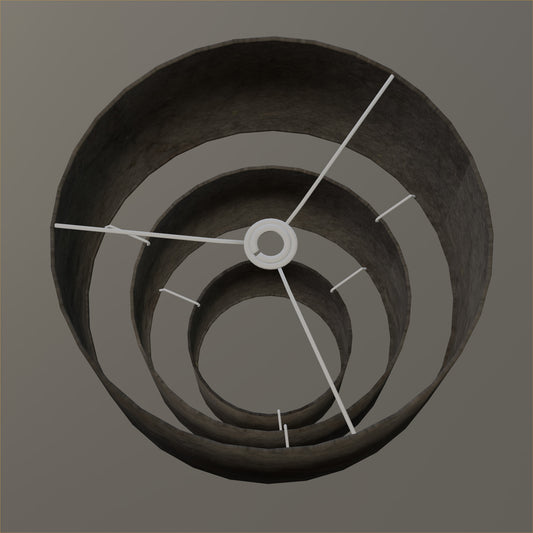 3 Tier Lamp Shade - P55 - Black Lokta, 40cm x 20cm, 30cm x 17.5cm & 20cm x 15cm