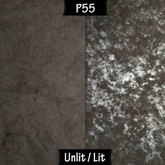 Square Lamp Shade - P55 - Black Lokta, 20cm(w) x 20cm(h) x 20cm(d) - Imbue Lighting