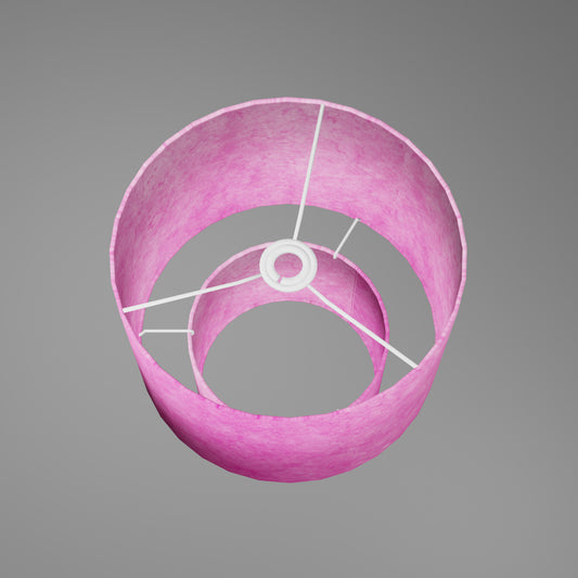 2 Tier Lamp Shade - P57 - Hot Pink Lokta, 30cm x 20cm & 20cm x 15cm