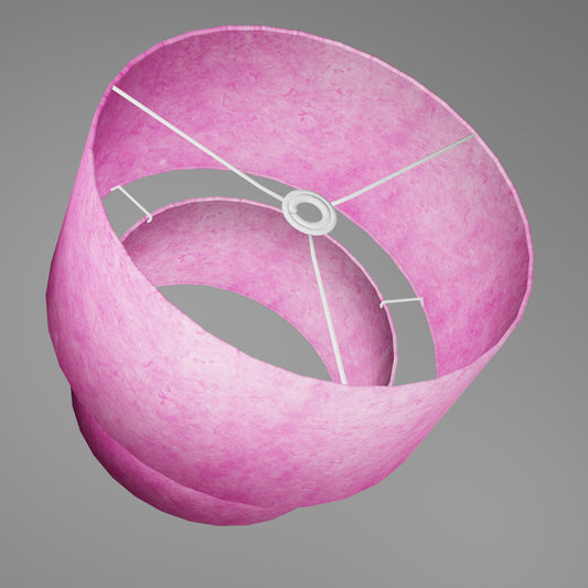 2 Tier Lamp Shade - P57 - Hot Pink Lokta, 40cm x 20cm & 30cm x 15cm