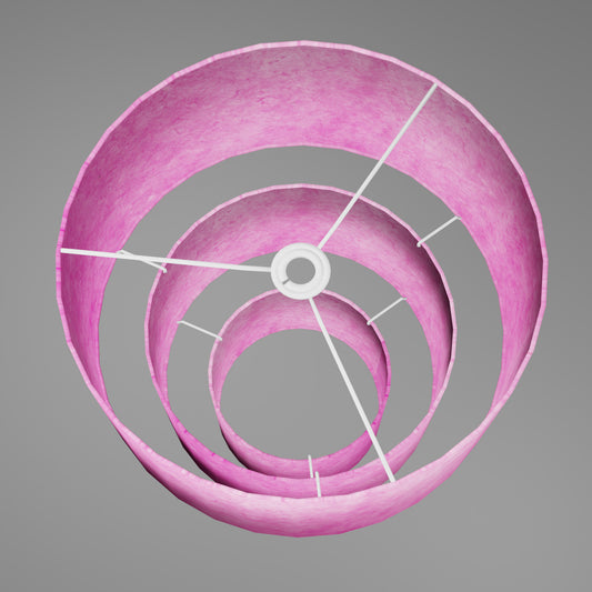 3 Tier Lamp Shade - P57 - Hot Pink Lokta, 40cm x 20cm, 30cm x 17.5cm & 20cm x 15cm