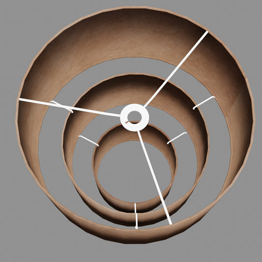 3 Tier Lamp Shade - P58 - Brown Lokta, 40cm x 20cm, 30cm x 17.5cm & 20cm x 15cm