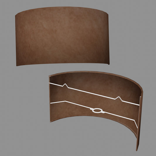 Wall Light - P58 - Brown Lokta, 36cm(wide) x 20cm(h)