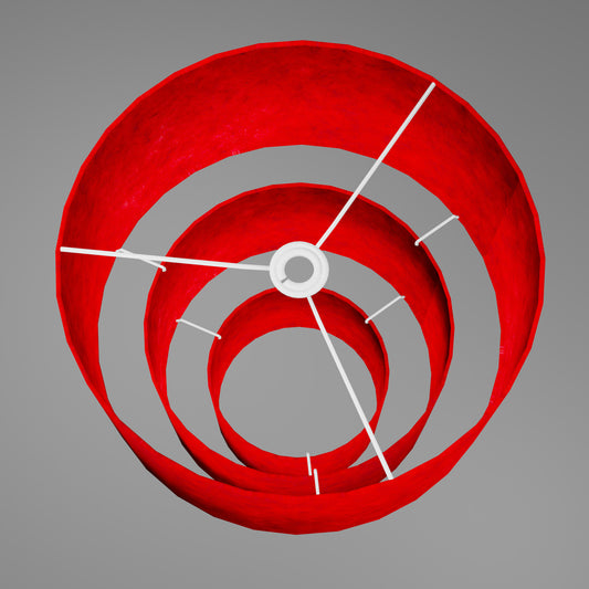 3 Tier Lamp Shade - P60 - Red Lokta, 40cm x 20cm, 30cm x 17.5cm & 20cm x 15cm