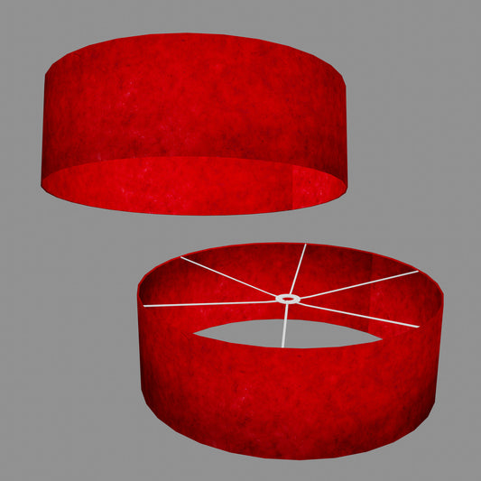 Drum Lamp Shade - P60 - Red Lokta, 60cm(d) x 20cm(h)