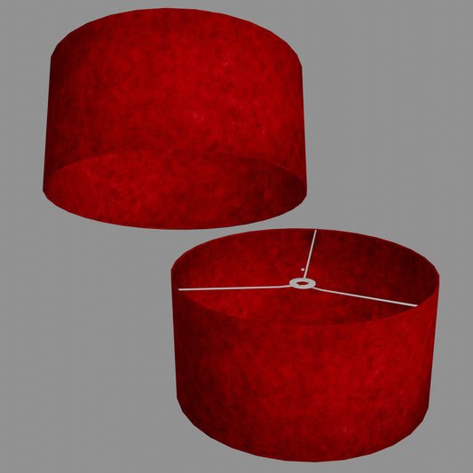 Drum Lamp Shade - P60 - Red Lokta, 50cm(d) x 25cm(h)